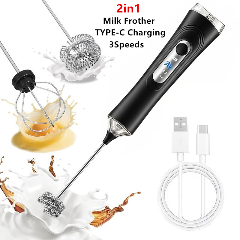 Kitchen Gadgets Products - Espumador de Leche Eléctrico + Batidor