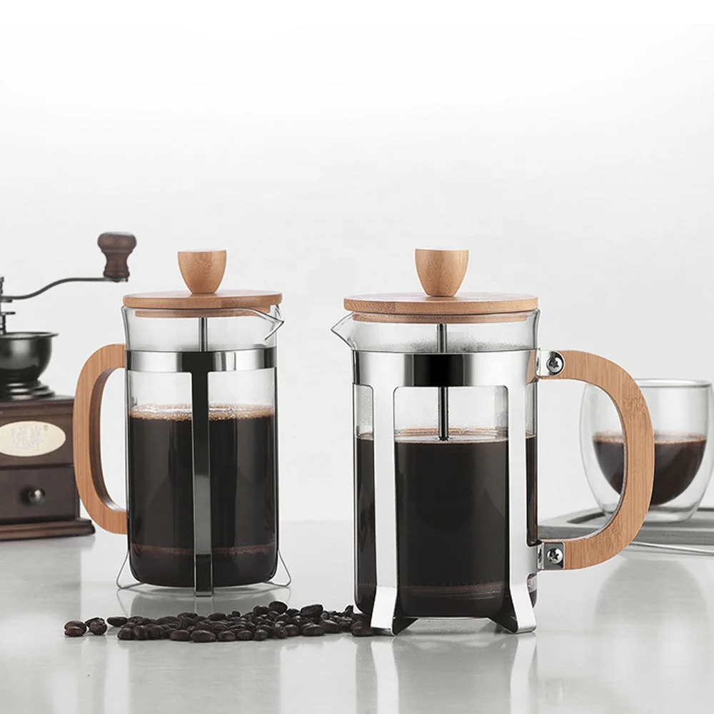 French Press Coffee Maker - Cafetera/Tetera Francesa de Acero Inoxidable de