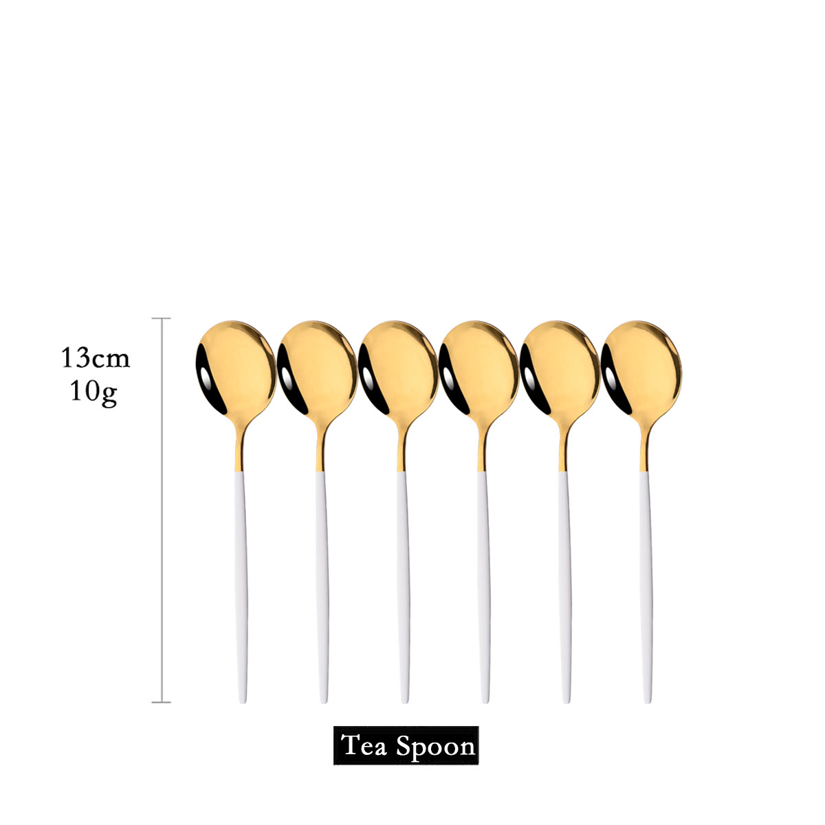 Kitchen Gadgets Gold - Cuchara de té de oro blanco