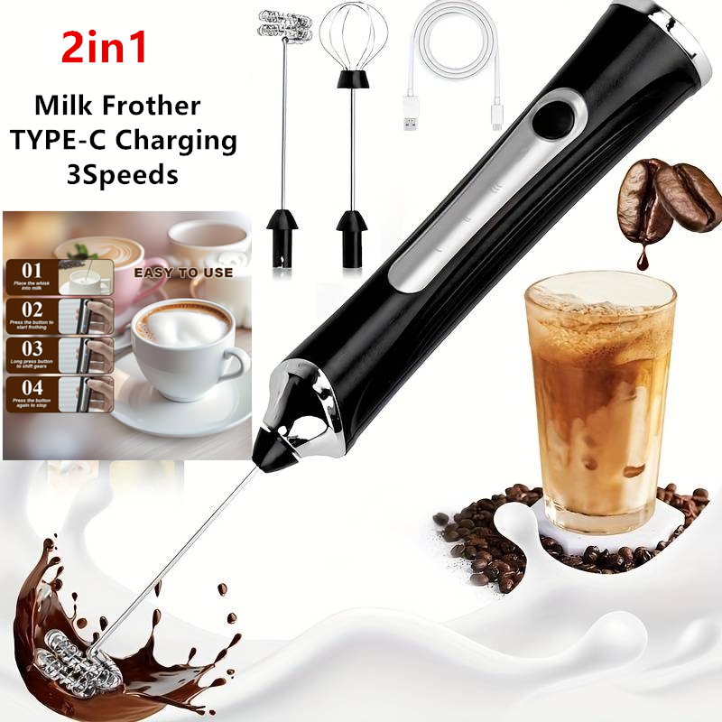 Kitchen Gadgets Products - Espumador de leche eléctrico inalámbrico y