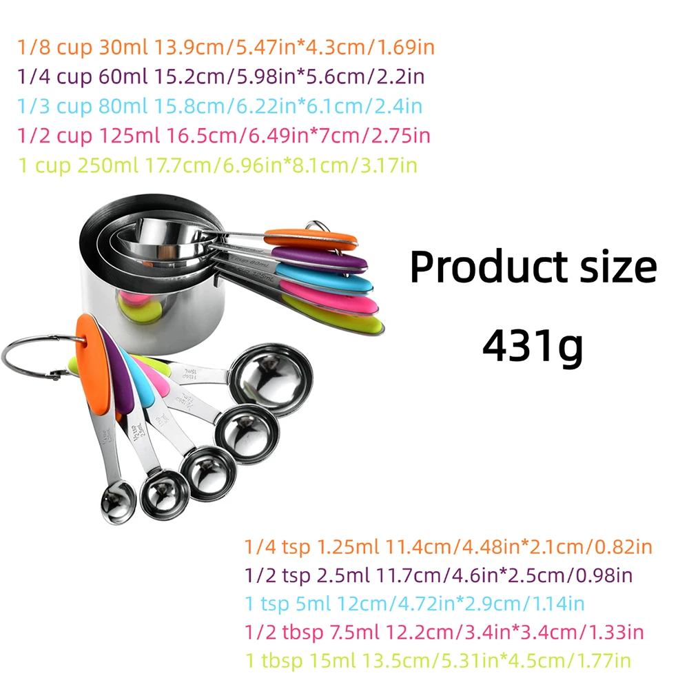 Juego de tazas y cucharas medi - Kitchen Gadgets Products reseña y precio