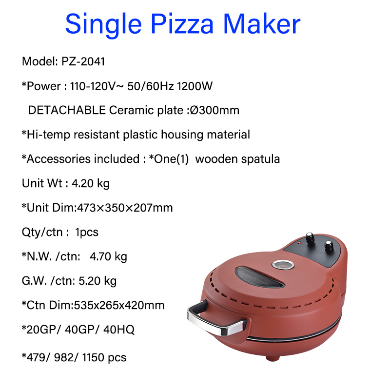 Horno de pizza eléctrico portá - Pizza Stone Baking reseña y precio
