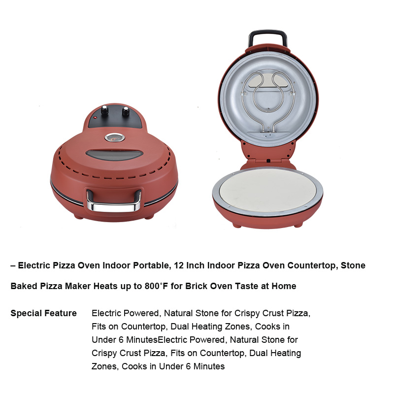 Horno de pizza eléctrico portá - Pizza Stone Baking reseña y precio