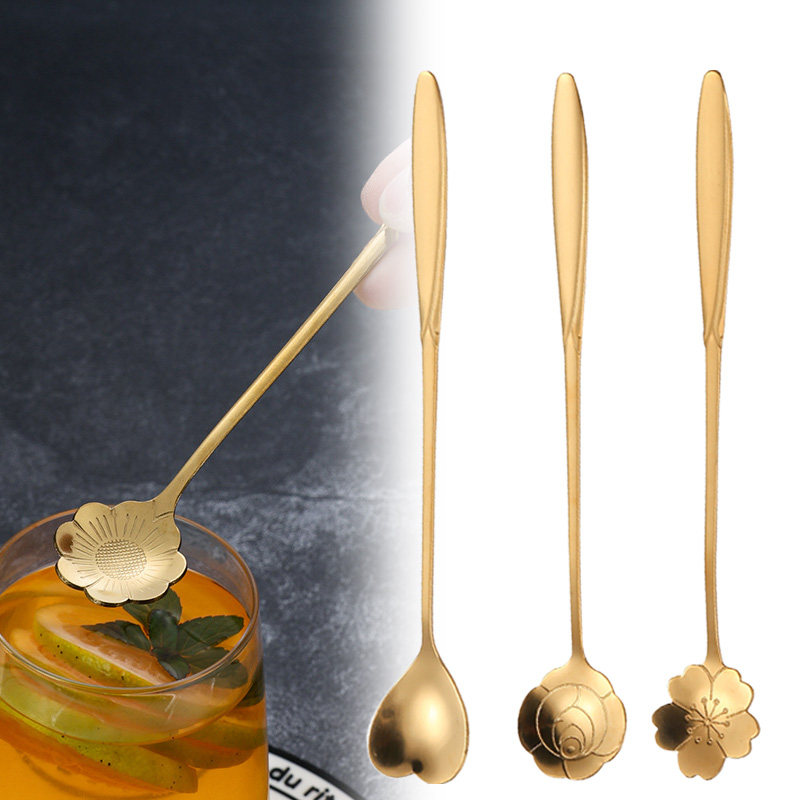 Cuchara de café dorada con flo - Kitchen Gadgets Gold reseña y precio