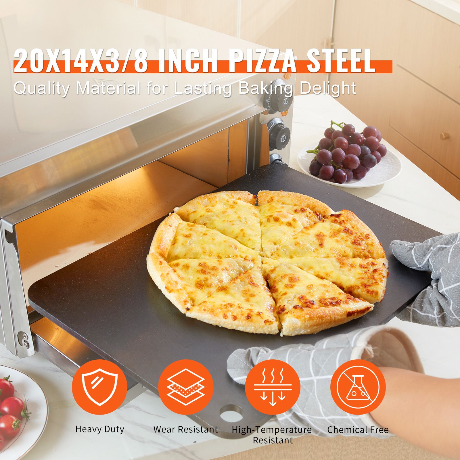 Pizza Steel, placa de acero pa - Pizza Stone Baking reseña y precio